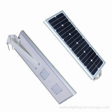 All-in-one Integrated Solar LED Streetlights with Motion Sensor, 20W Power